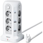 Jexnovashop - multiprise avec interrupteur, 18 en 1 multi prise avec 6 usb, 12 prise tour multiprise ...