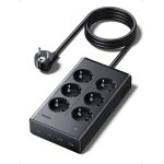 Jgd - 10 en 1 multiprise parafoudre et surtension 3680w 6 prise ac 4 usb bloc electrique usb c 20w avec ...