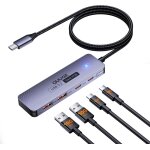 Jgd - 10gbps hub usb c 3. 2 gen2 vers 4 data ports 2a2c, adaptateur multiport usb c cble 100cm, hub ...