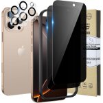 Jgd - 2 + 2pack pour iphone 16 pro max protecteur d��cran de confidentialit� avec protecteur d�objectif ...