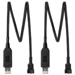 Jgd - 2 pi�ces 50cm pleine vitesse c�ble adaptateur d'alimentation � manchon de ventilateur 12v usb vers ...