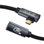 Jgd - 20gbps rallonge usb c 1m, (usbc 3. 2 gen 2x2, vid�o 8k@30hz, 4k@60hz / 144hz, pd3. 1 240w, angle ...