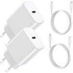 Jgd - 20w chargeur usb c, prise pd3. 0 compatible avec i - phone 17 / 16 / 15 / 14 / 13 plus pro max ...