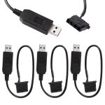 Jgd - 3 pi�ces 32cm pleine vitesse c�ble adaptateur d'alimentation � manchon de ventilateur 12v usb vers ...