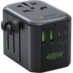 Jgd - adaptateur universel de voyage 45w pd, avec 2 usb - c et 2 usb - a, compatible europe, royaume ...