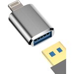Jgd - adaptateur usb iphone lightning vers jack cable certifi� apple mfi otg usb a camera prise pour ...