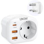 Jgd - adaptateur de voyage europe vers afrique du sud, avec 2 ports usb qc3, 0 + 1 usb c pd voyage vers ...