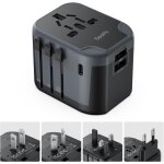 Jgd - adaptateur de voyage universel, convertisseur d'alimentation avec 1 port usb - c et 2 ports usb ...