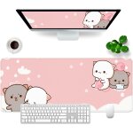 Jgd - bubu dudu tapis de souris dudu bubu tapis de souris chat rose tapis de souris de jeu mignon, sous ...