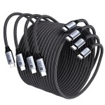 Jgd - c�ble usb c vers usb c 60w, paquet de 4 (2 * 1m / 2 * 2m) c�ble tress� en nylon coque en alliage ...