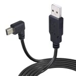 Jgd - c�ble usb a vers mini b usb 3m cordon de synchronisation de donn�es � angle gauche � 90 degr�s ...
