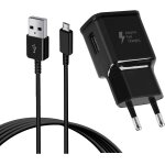 Jgd - chargeur pour samsung charge rapide, usb secteur et 1, 5m cable micro usb compatible avec galaxy ...