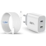 Jgd - chargeur usb c , adaptateur secteur 20 w pour iphone 17 / 16 / 16e / 16 plus / 16 pro / 16 pro ...