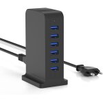 Jgd - chargeur usb multiple, station de charge usb plusieurs appareils alimentation usb 4 ports pour ...