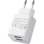 Jgd - chargeur usb murale 2 ports, charge rapide 5v / 2a, prise type c europ�enne, adaptateur usb pour ...