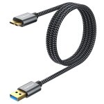 Jgd - micro b c�ble, c�ble usb 3. 0 5gbps m�le a vers micro b cable pour toshiba western digital my passport ...