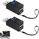 Jgd - mini hub usb 3 ports, adaptateur portable, multiport usb compact avec 1 port haute vitesse 5gbps ...