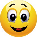 Jgd - smiley tapis de souris rond (� 22 cm diam�tre) en caoutchouc sp�cial extr�mement r�sistant � la ...