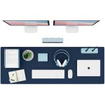 Jgd - tapis de bureau en cuir, tapis de souris extra large, tapis de clavier, tapis de protection pour ...