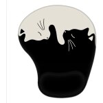 Jgd - tapis de souris avec coussin en gel - motif chat - avec repose - poignet - ergonomique