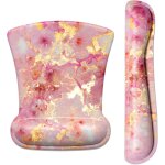 Jgd - tapis de souris ergonomique antid�rapant en mousse � m�moire de forme pour clavier - soulage la ...