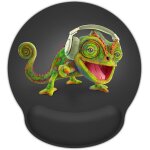 Jgd - tapis de souris ergonomique avec coussin en gel cam�l�on avec repose - poignet