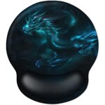 Jgd - tapis de souris ergonomique avec coussin en gel - avec motif - avec repose - poignet dragon