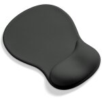 Jgd - tapis de souris ergonomique avec coussinet en gel avec repose - poignet noir