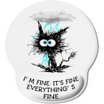 Jgd - tapis de souris ergonomique repose poignet gel, chat tapis de souris rigolo voyage, tapis souris ...