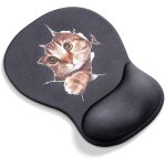 Jgd - tapis de souris ergonomique avec repose - poignet motif chat - tapis de souris avec coussin en ...