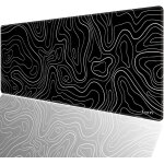 Jgd - tapis de souris xl 600 x 300 mm ¿ grand tapis de bureau & gaming, base antid�rapante, bords cousus, ...