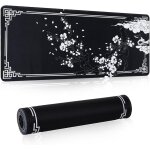 Jgd - tapis de souris xxl gaming 800 x 300 x 3 mm, tapis de souris anime japon noir et blanc, am�liore ...