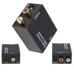 Jl convertisseur toslink coaxial optique num?rique vers analogique adaptateur audio rca l - r 3. 5mm ...