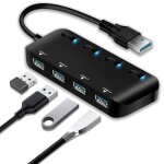 Johnhold sweevt prise usb compl�te?hub usb 3. 0 multiprise, multi 4 ports usb multiple ultra fin avec ...