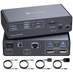 Juir - 4k120hz usb c docking station with kvm switch 2 monitors 2 computers displayport usb 3. 2 kvm ... Juir - 4k120hz usb c docking station with kvm switch 2 monitors 2 computers displayport usb 3. 2 kvm ...