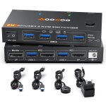 Juir - commutateur kvm dp1. 4 2 pc 1 moniteur 8k a 60 hz / 4k a 240 hz commutateurs kvm tlcommande ...