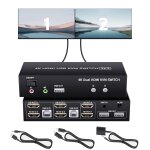Juir - commutateur kvm hdmi 2 moniteurs 2 ordinateurs, hdmi kvm switch 2 pc 2 monitor 4k@60hz commutateurs ... Juir - commutateur kvm hdmi 2 moniteurs 2 ordinateurs, hdmi kvm switch 2 pc 2 monitor 4k@60hz commutateurs ...