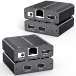 Juir - kvm extendeur hdmi via ethernet jusqu'a 150 m, 1080p@60hz 3 ports usb 2. 0 pour clavier et souris, ... Juir - kvm extendeur hdmi via ethernet jusqu'a 150 m, 1080p@60hz 3 ports usb 2. 0 pour clavier et souris, ...