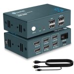 Juir - kvm hdmi 2 ecrans, 4k@30hz usb2. 0 commutateurs kvm hdmi1. 4 hdcp1. 4, kvm switch 2 pc 2 ecran ...