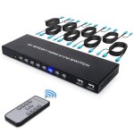 Juir - switch kvm hdmi 8 ports, commutateur kvm hdmi prend en charge 4k @ 30hz, avec tlcommande ir ...