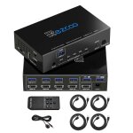 Juir - usb 3. 0 commutateur kvm hdmi 4 ports 4k 60hz 4 entrées 4 sorties spdif 5. 1 sortie audio ¿ souris ... Juir - usb 3. 0 commutateur kvm hdmi 4 ports 4k 60hz 4 entrées 4 sorties spdif 5. 1 sortie audio ¿ souris ...