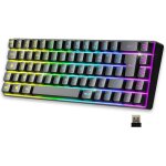 K508 clavier gaming sans fil compact tkl 65% (azerty fr) via wireless / 2. 4g / type - c pour ps4 / ps5 ...