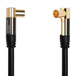 Kabeldirekt 7. 5m câble d'antenne coaxial mâle femelle connecteur à angle - pro series Kabeldirekt 7. 5m câble d'antenne coaxial mâle femelle connecteur à angle - pro series