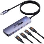 Kal - 10gbps hub usb c 3. 2 gen2 vers 4 usb - c data ports, adaptateur multiport usb c nylon câble 100cm, ... Kal - 10gbps hub usb c 3. 2 gen2 vers 4 usb - c data ports, adaptateur multiport usb c nylon câble 100cm, ...