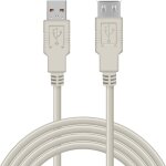 Kal - 11330 rallonge cble usb 2. 0 mle a vers femelle a 3, 00 m, gris, pour imprimante, scanner, webcam, ...