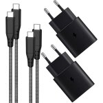 Kal - 2 - pack cbles de charge rapide usb c 25w et chargeur rapide pour samsung galaxy s25 / s24 / s23 ...