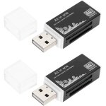 Kal - 2 pièces lecteur de carte sd vers adaptateur usb 4 en 1 pour carte ms duo pro m2 sdxc sdhc mmc ... Kal - 2 pièces lecteur de carte sd vers adaptateur usb 4 en 1 pour carte ms duo pro m2 sdxc sdhc mmc ...