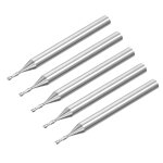 Kal - 3. 175mm 1 / 8  tige 1. 0mm x 6mm spirale routeur bits x 5pcs solide carbure cnc fin fraise pour ...