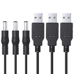 Kal - lot de 3 câble usb dc 5v vers 5. 5 * 2. 1mm 1m, dc usb cable d'alimentation 5v barrel jack pour ... Kal - lot de 3 câble usb dc 5v vers 5. 5 * 2. 1mm 1m, dc usb cable d'alimentation 5v barrel jack pour ...