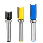 Kal - lot de 3 fraises a affleurer avec tige de 8 mm - fraises a rainurer pour bois - routeur - fraise ...
